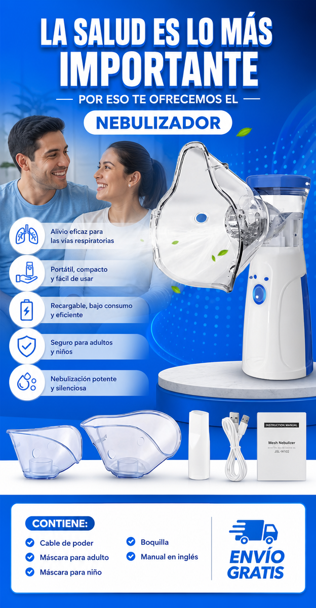 Nebulizador Para Niños Y Adultos